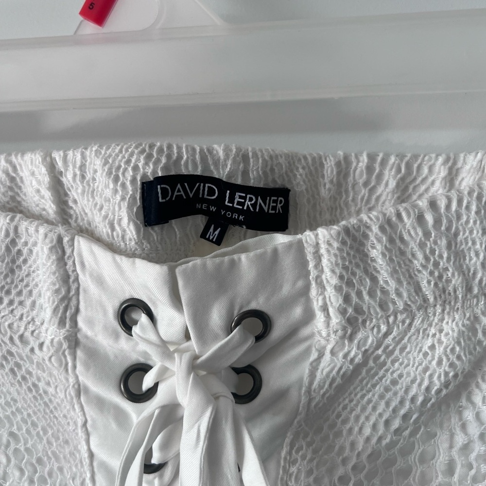 White Lace Mini Shorts - Picture 2 of 3